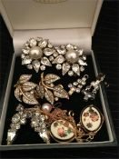 A small box of quality jewellery to include earring sets