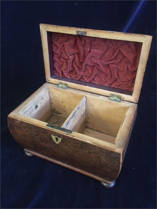 A Walnut Tea Caddy - Image 2 of 2