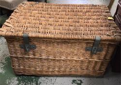 A Wicker Laundry Basket