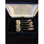 Boxed, five silver Heritage teaspoons by John Harris, Harris and Son of Western Australia.