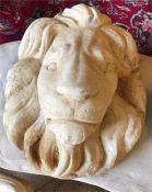 A garden stoneware Lion Face