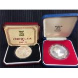 Silver proof crowns 1952/77 Queen Elizabeth II Silver Jubilee and 1978 Guernsey 25 pence Royal