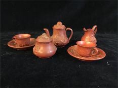 A Chinese miniature tea set