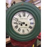 Allez & Freres pine wall mounted clock