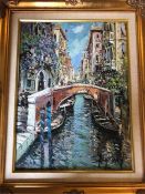 Venetian Scene, oil painting by Ciro Canzanella