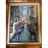 Venetian Scene, oil painting by Ciro Canzanella