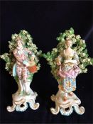 A Pair of hand painted figures