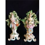 A Pair of hand painted figures