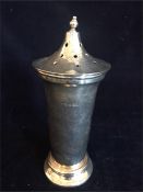 A E Jones silver sugar shaker hallmarked Birmingham 1928