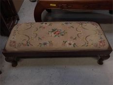 A Victorian double footstool