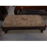 A Victorian double footstool