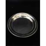 A silver tray, hallmarked Birmingham 1946 makers mark BLd, Bishtons Limited (85g)