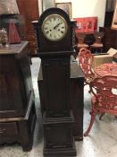 An oak 1920's 30 Hour grandmother clock