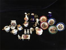 A selection of miniature Limoges china