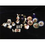 A selection of miniature Limoges china