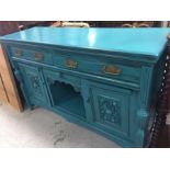 A Turquoise Oriental style sideboard