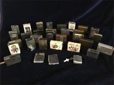 Thirty three match box covers, mostly First World War, some in silver, some trench art, some made