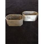 A pair of silver napkin rings hallmarked Birmingham (83.7g)