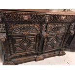 A Belgian carved antique sideboard