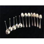 A selection of hallmarked silver spoons (Total Weight 132.7g)