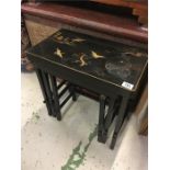 A nest of lacquered Chinese tables