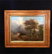 An oil painting 'Mountain Scene in Wales' attributed to John Thirtle Norwich School 1777-1859