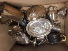 A large volume of silver plated items