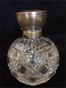 A silver topped scent bottle hallmarked Chester