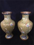 A Pair of Cloisonné Vases