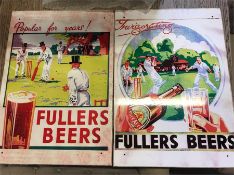 Set of Four Original Fullers Advertising Signs