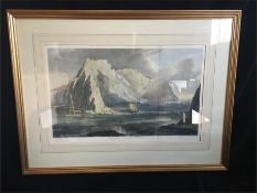 Scratchell's Bay and the Needles I.W. Tinted etching drawn by T.Webster, engraved by G Cooke