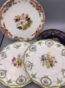 Four collectable plates, Old Foley and Limoges.