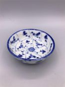 A small Chinese blue and white bowl