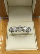 An 18ct W/G Five stone diamond ring of 1.84ct's