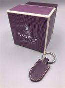 Two Calf leather Asprey embossed key Rings