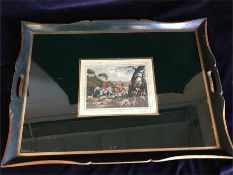 A Vintage Tray with a hunting theme..