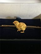 15ct gold Chick Brooch