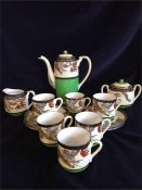 Japanese hand painted coffee set