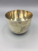 A silver engraved bowl (152g) Hallmarked London 1993