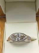 An 18ct white gold Marquise Set Diamond Ring of 1.5ct's approx