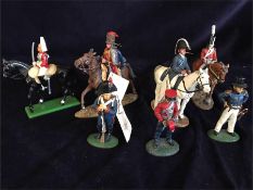 A selection of die cast soldiers Del Prado or Brittains
