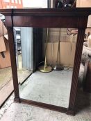 A Mahogany Hall Mirror with reeded detailing on sides