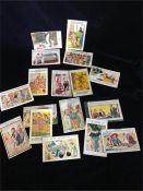 A Selection of 17 Vintage English bawdy postcards