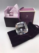 Six Asprey Diamond Shaped paperweights in crystal