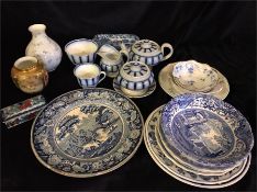 A selection of china to include Limoges, Davenport, Spode and Royal Worcester