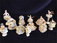 A Selection of small Dresden figures