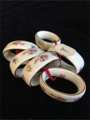 Porzellanfabrik Friedrich Eger & Co. K.G. set of six Early 20th Century napkin rings