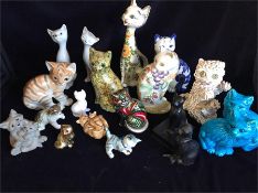 A selection of nineteen assorted decorative cats