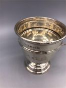 A Christening cup, engraved, hallmarked Birmingham..