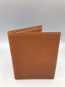 An Asprey Mens Tan Classic 12 credit card fifold Bridal leather wallet (10.5cm x 13.5cm)